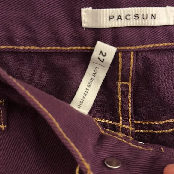 PacSun Low Rise Straight Purple Jeans Size 27 - Picture 4 of 5